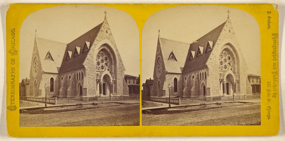 New England Congregational Church, S.E. Corner Dearborn & Delaware Place, Chicago by John Carbutt
