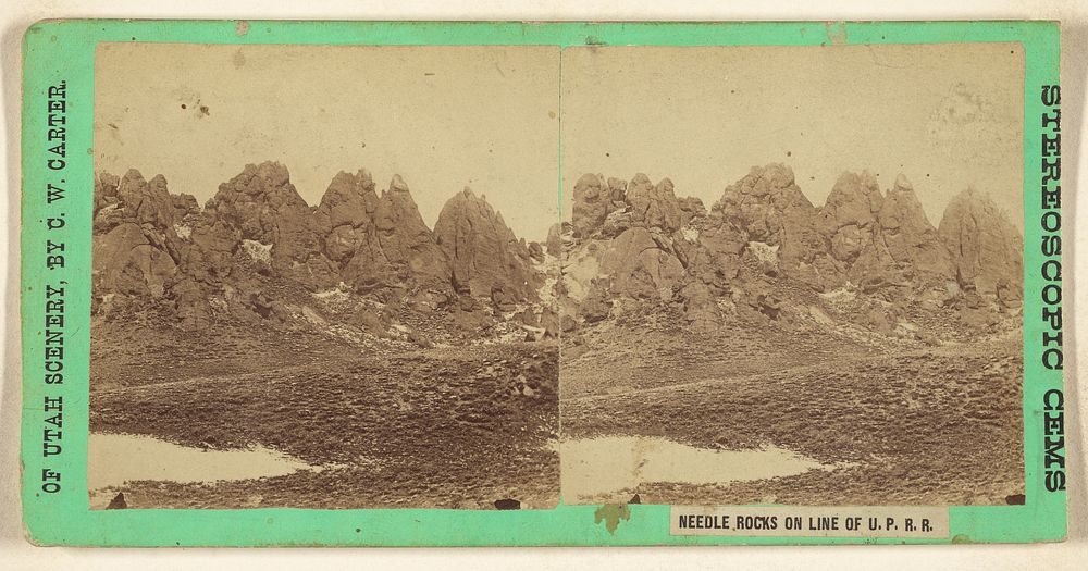 Needle Rocks on Line of U.P.R.R. [Utah] by Charles William Carter