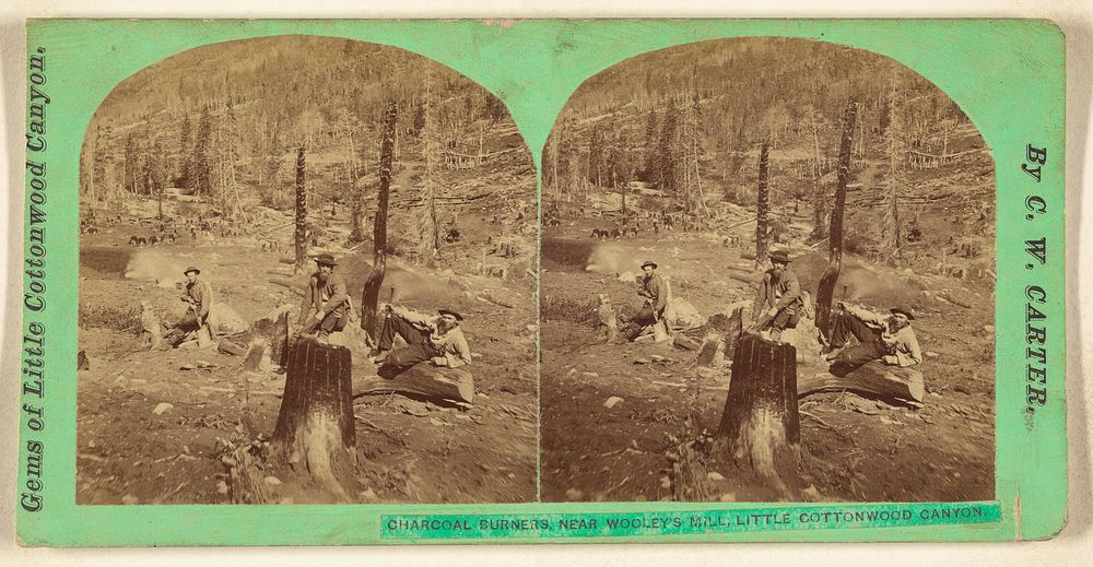 Charcoal Burners, Near Wooley's Mill, Little Cottonwood Canyon. [Utah] by Charles William Carter