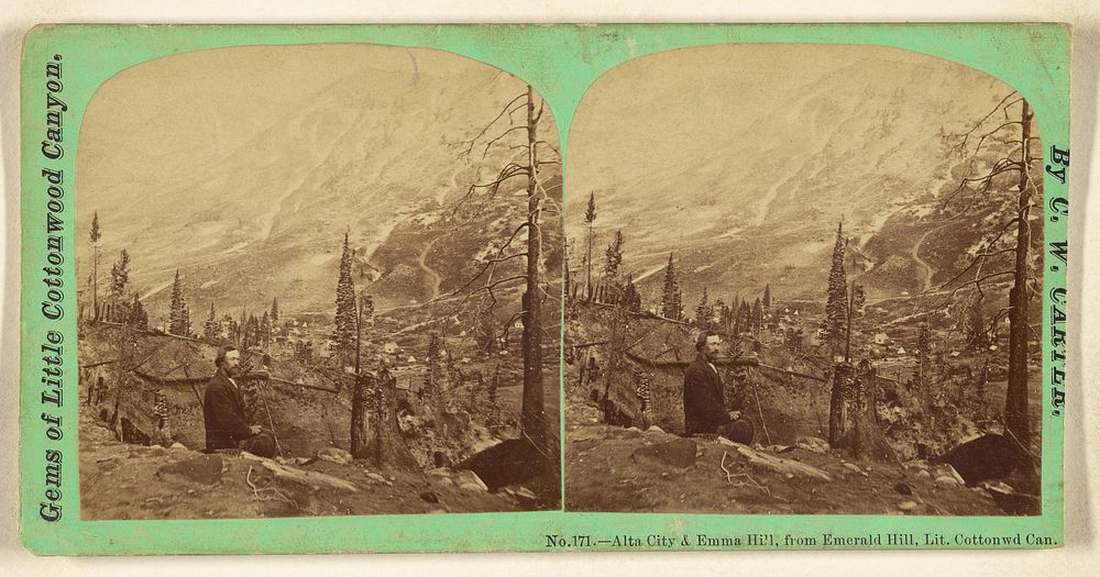Alta City & Emma Hill, from Emerald Hill, Lit. Cottonw[oo]d Can. [Utah] by Charles William Carter
