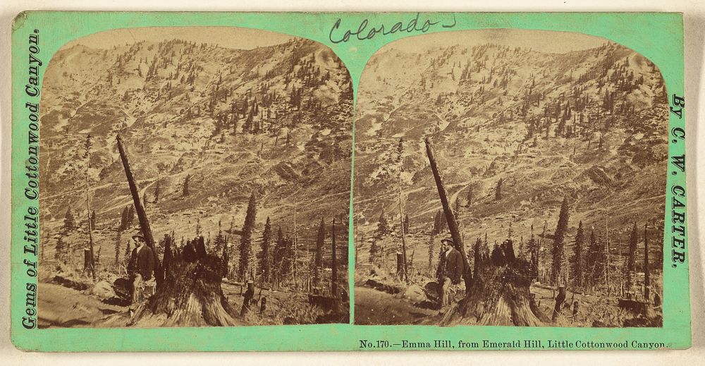 Emma Hill, from Emerald Hill, Little Cottonwood Canyon. by Charles William Carter