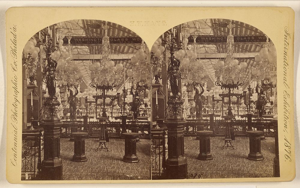Hall of Glass and Chandeliers, International Exposition, 1876, Philadelphia, Pennsylvania by Centennial Photographic Co and…