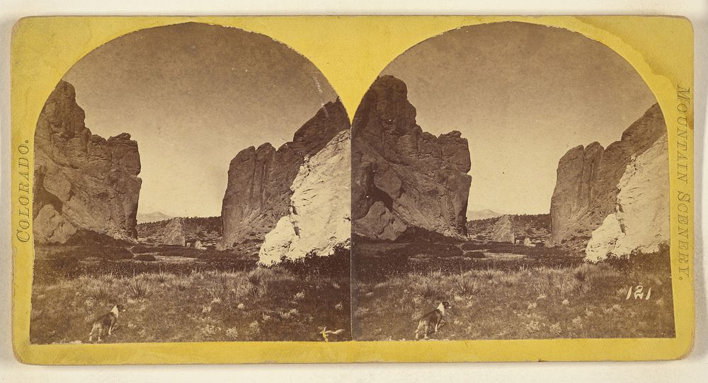Gate to "Gardens of the Gods", Colorado Territory by W G Chamberlain