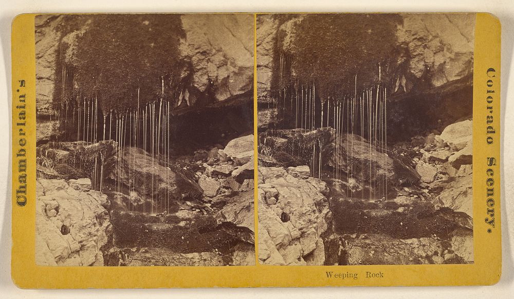 Weeping Rock [Grand Canon of Clear Creek, Colorado] by W G Chamberlain