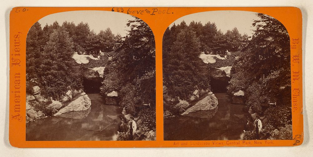 Cave and Pool, Central Park, New York City by William M Chase