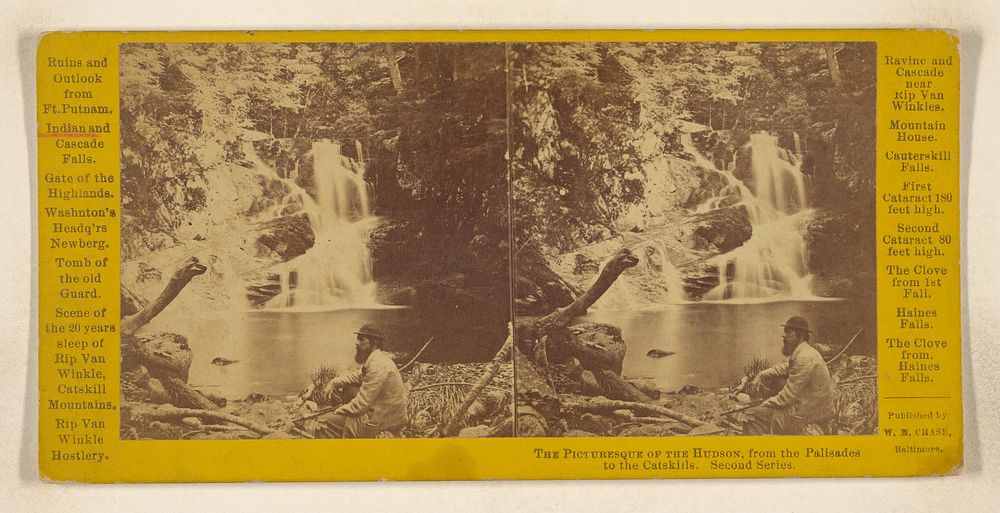 Indian and Cascade Falls. [The Hudson] by William M Chase