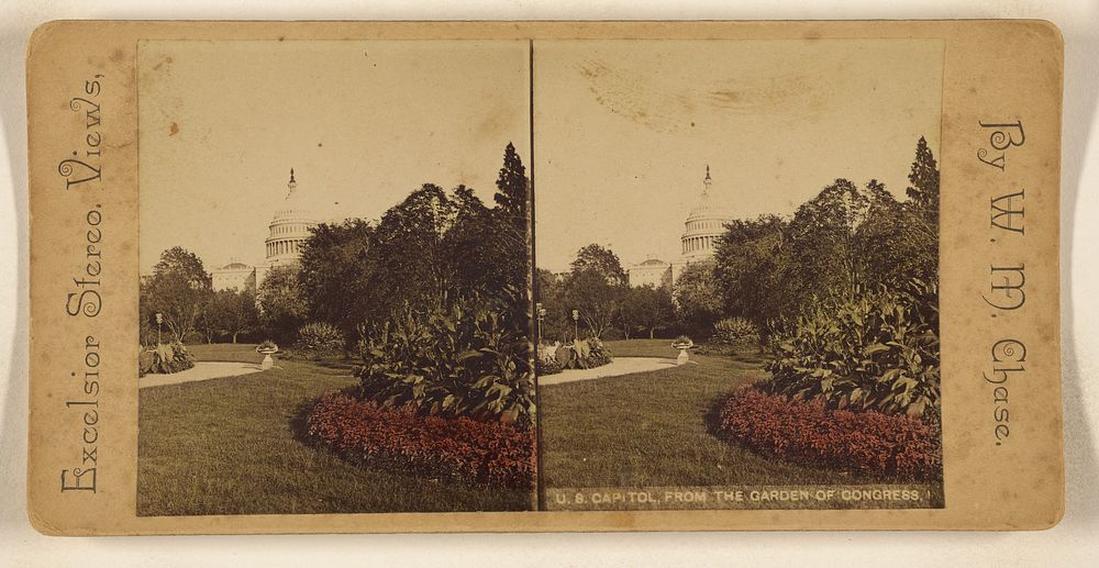 U.S. Capitol, From the Garden of Congress. by William M Chase