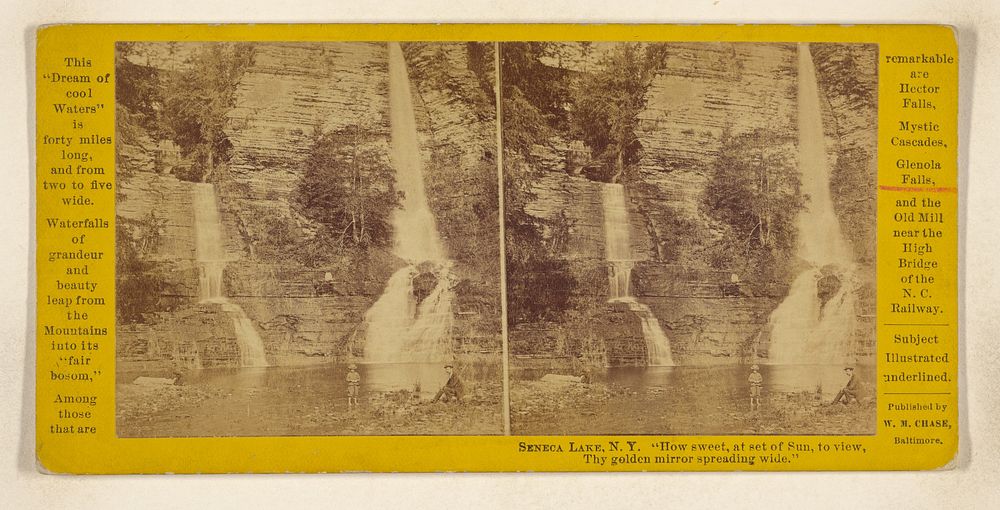 Glenola Falls, Seneca Lake, N.Y. by William M Chase