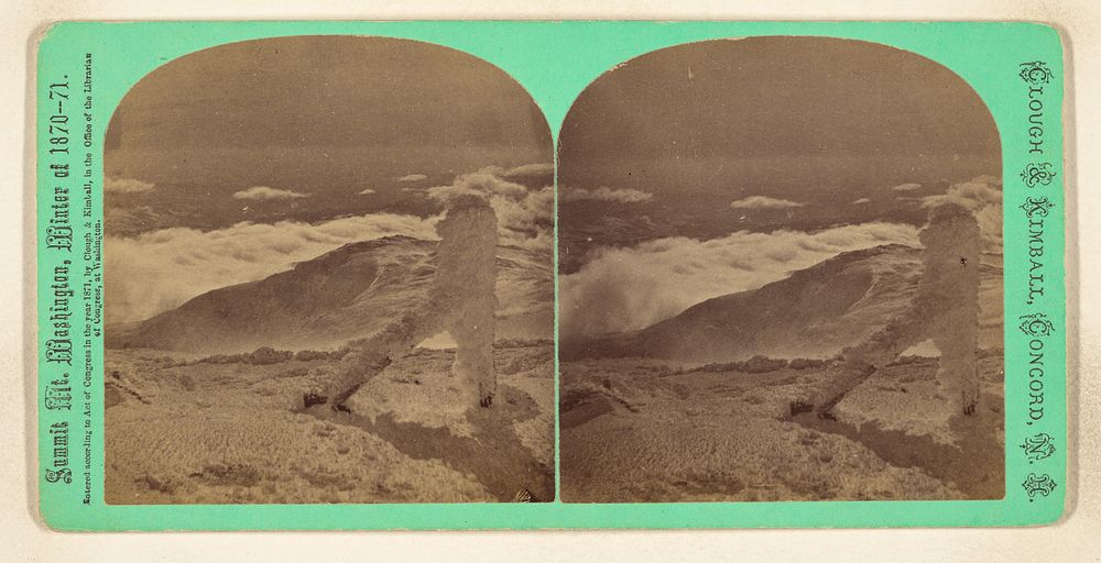 South-East, Above the Clouds. [Mt. Washington, N.H.] by Clough and Kimball