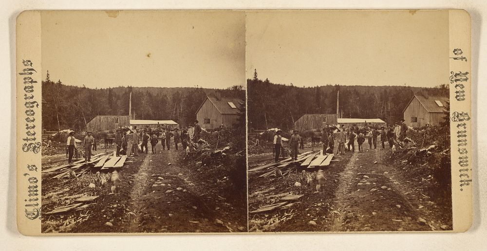 Victoria Manganese Mines. Mackhamville, N.B. View of Washing Sheds, Caprenter's Shop, Drying & Packing Shed, etc. by John S…