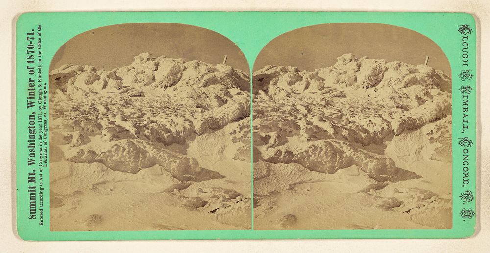 Summit of Mt. Washington [N.H.] by Clough and Kimball