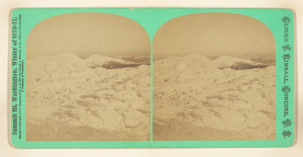 Mts. Adams and Madison, from the Observatory. by Clough and Kimball