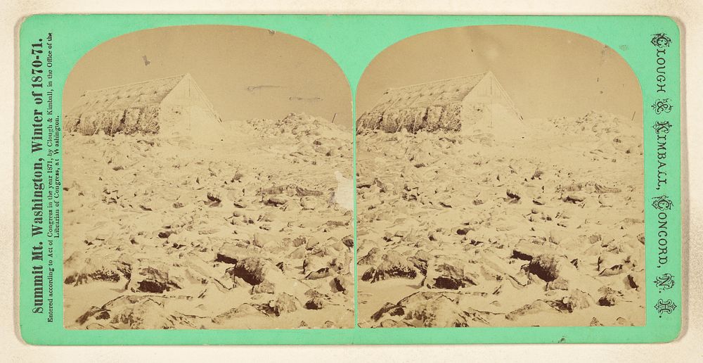 Tip Top House - ice bound. General view of summit. [Mt. Washington, N.H.] by Clough and Kimball