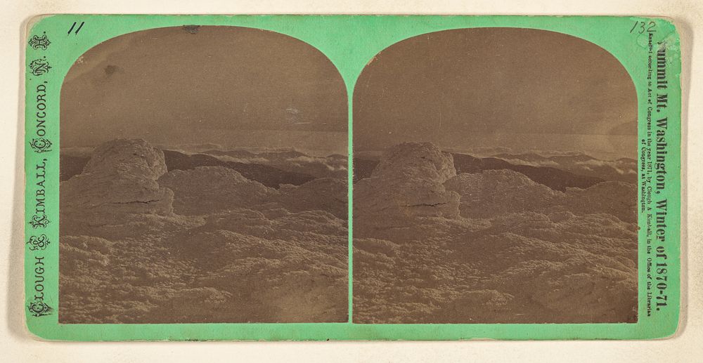 View Looking North-East. [Mt. Washington, N.H.] by Clough and Kimball