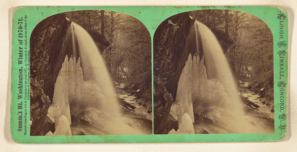 Crystal Vale Falls - from the unfrequented wilds of the White Mountains. by Clough and Kimball