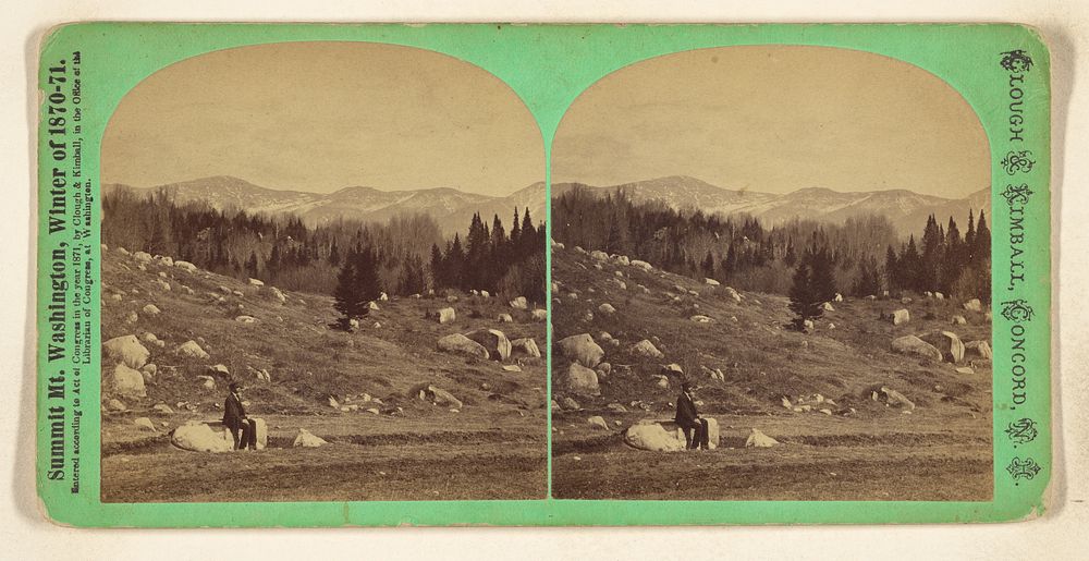 White Mountains from the Toll House. by Clough and Kimball