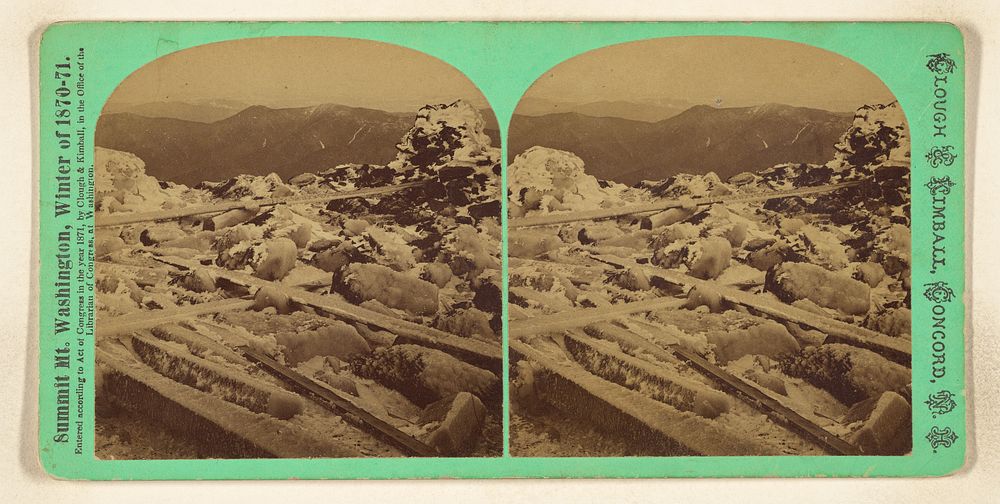 Shadow of Mt. Washington resting on Carter Range. [Mt. Washington, N.H.] by Clough and Kimball