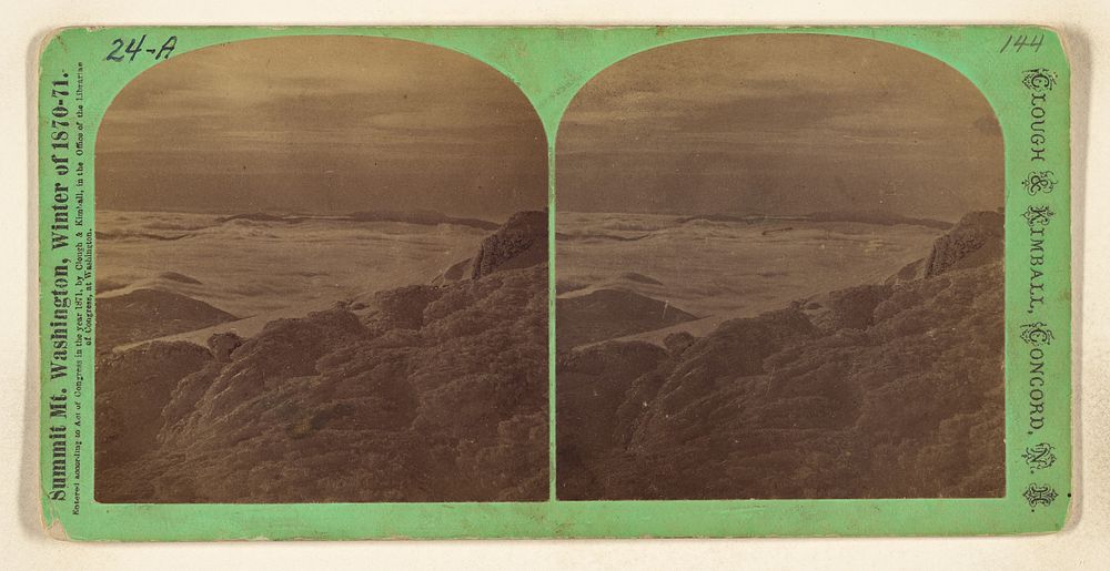 Ocean of Clouds, Mts. Lafayette and Mousilauk in the distance. [Mt. Washington, N.H.] by Clough and Kimball