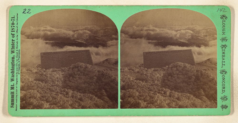 East, Above the Clouds, (Glen Stable). [Mt. Washington, N.H.] by Clough and Kimball