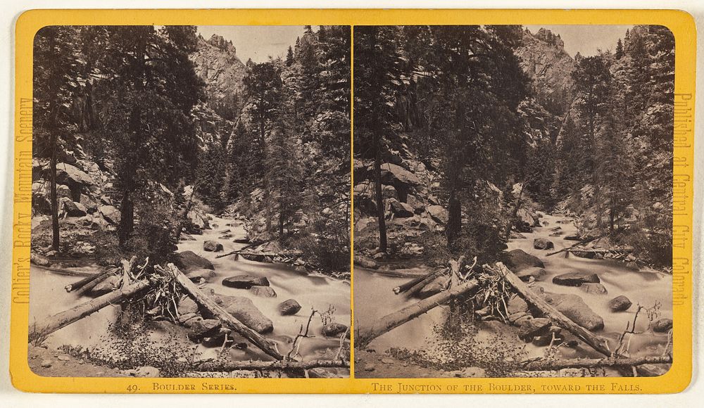 The Junction of the Boulder, Toward The Falls. [Boulder, Colorado] by Joseph Collier