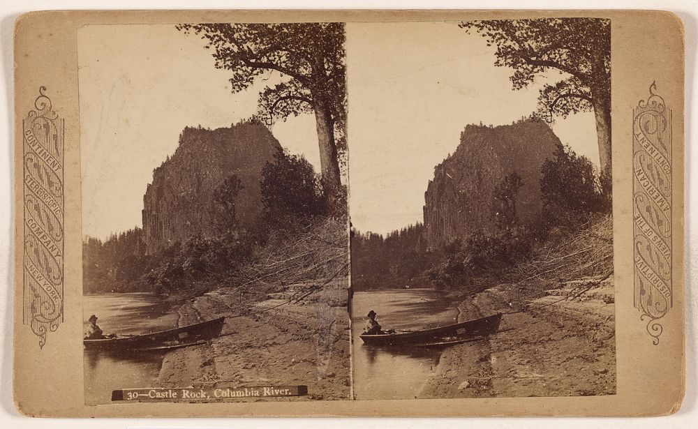Castle Rock, Columbia River. by Continent Stereoscopic Company