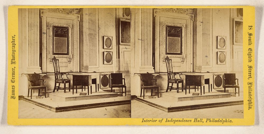 Interior of Independence Hall, Philadelphia. by James Cremer