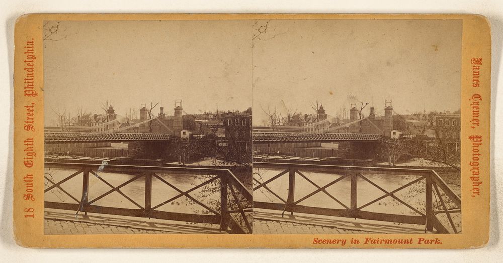 Wire Bridge from Callowhill Street Park, Philadelphia, Pennsylvania by James Cremer