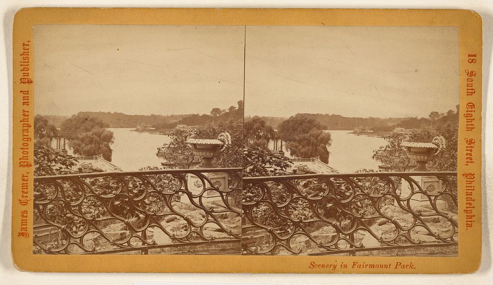 River Scene. [Fairmount Park, Philadelphia, Pennsylvania] by James Cremer