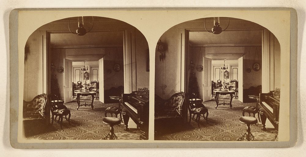 Parlors, Tilden Ladies Seminary, W. Lebanon, N.H. by William W Culver