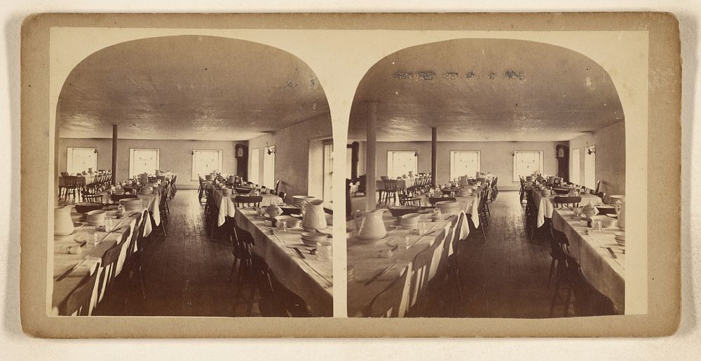 Dining-room, Tilden Ladies Seminary, W. Lebanon, N.H. by William W Culver