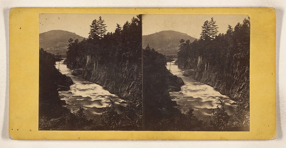 Vermont Scenery. Middlesex. Narrows on Winooski. - From Bridge. by Frank F Currier