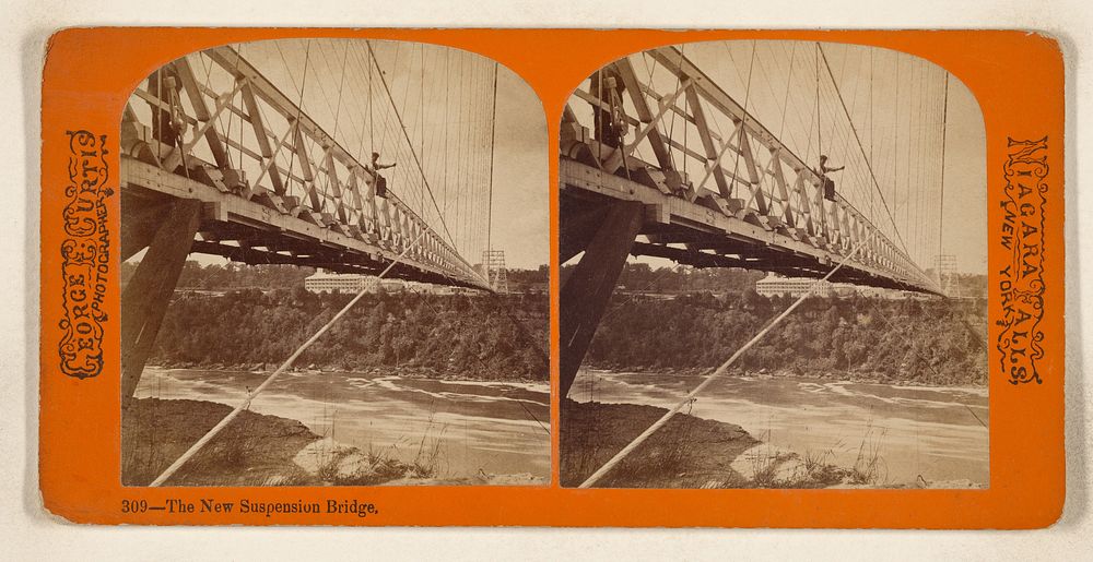 The New Suspension Bridge. [Niagara Falls, New York] by George E Curtis