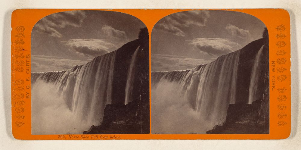 Horse Shoe Fall from below. [Niagara Falls, New York] by George E Curtis