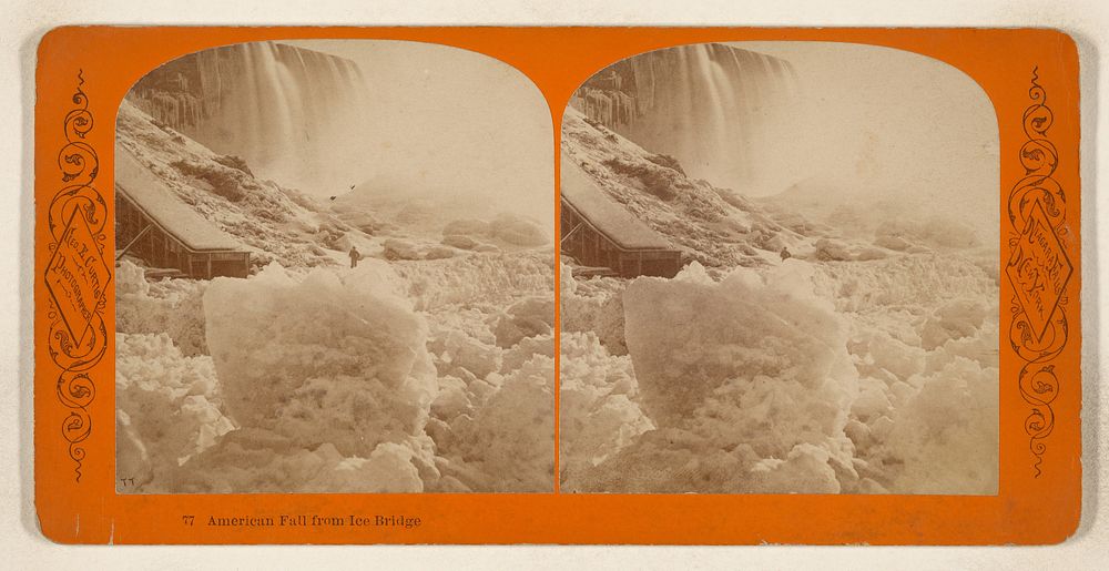 American Fall from Ice Bridge [Niagara Falls, New York] by George E Curtis