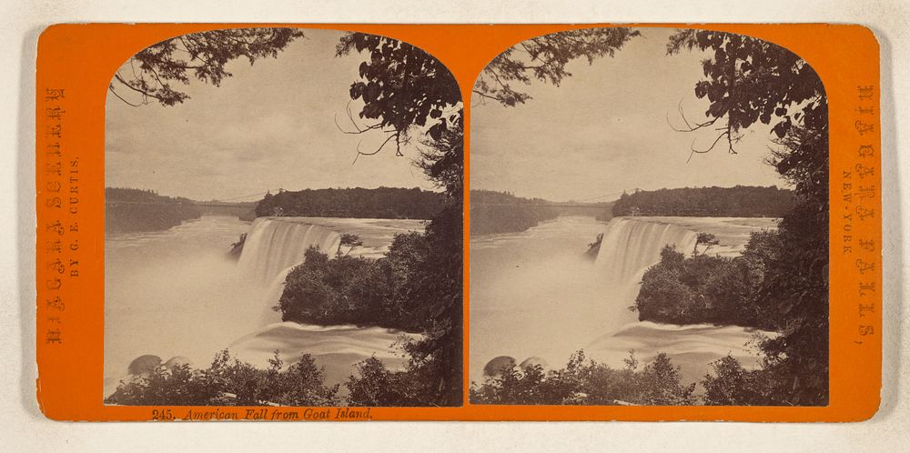 American Fall from Goat Island. [Niagara Falls] by George E Curtis