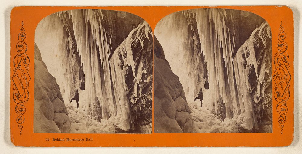 Behind Horseshoe Fall [Niagara Falls, New York] by George E Curtis