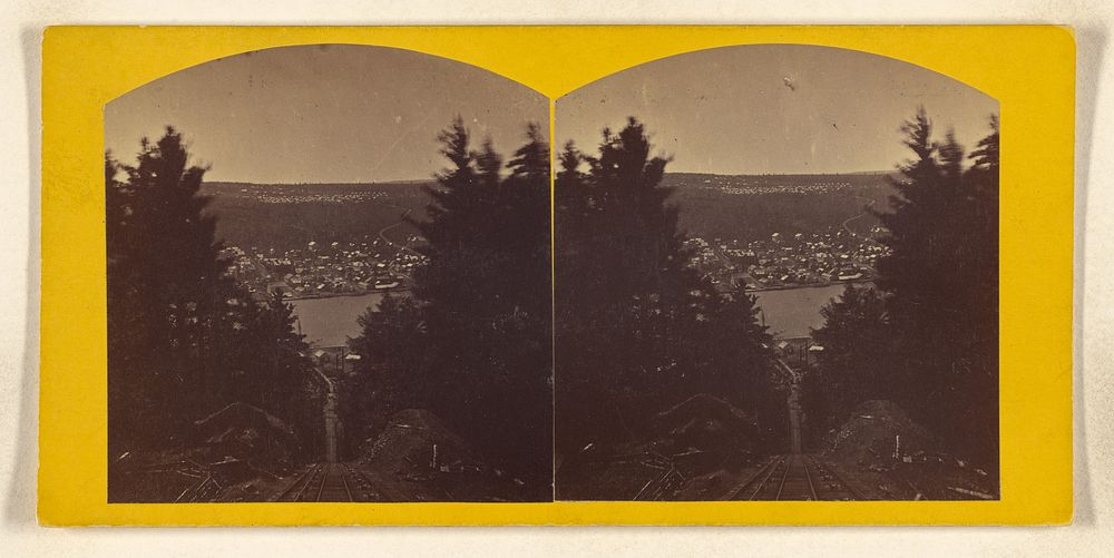 Houghton, Mich. from top of Powaubie (?) Tram Road, Lake Superior by A G Emery