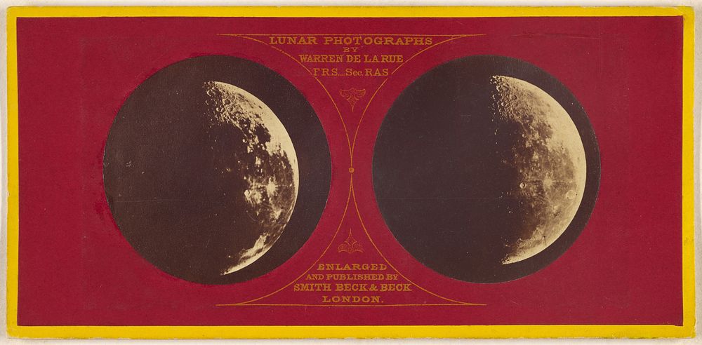 The Moon (left) Dec. 7, 1857; (right) Sept. 15, 1862 by Warren De la Rue and Beck and Beck Smith