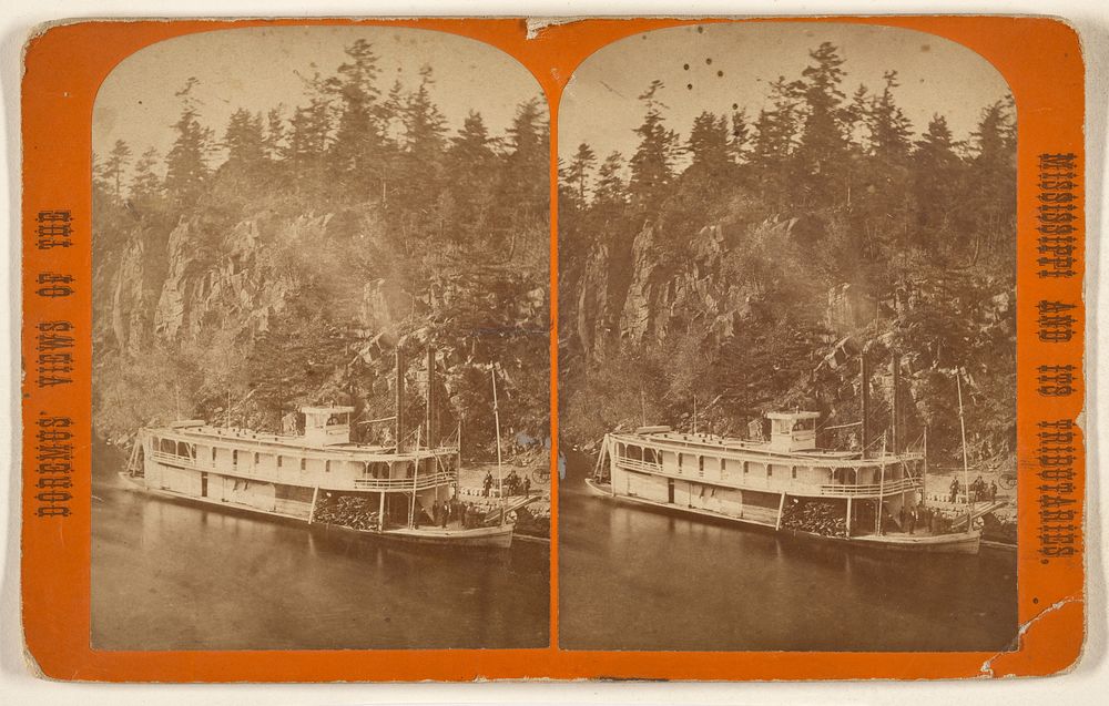 Steamer Nellie Kent at Taylor's Falls Landing. by John P Doremus