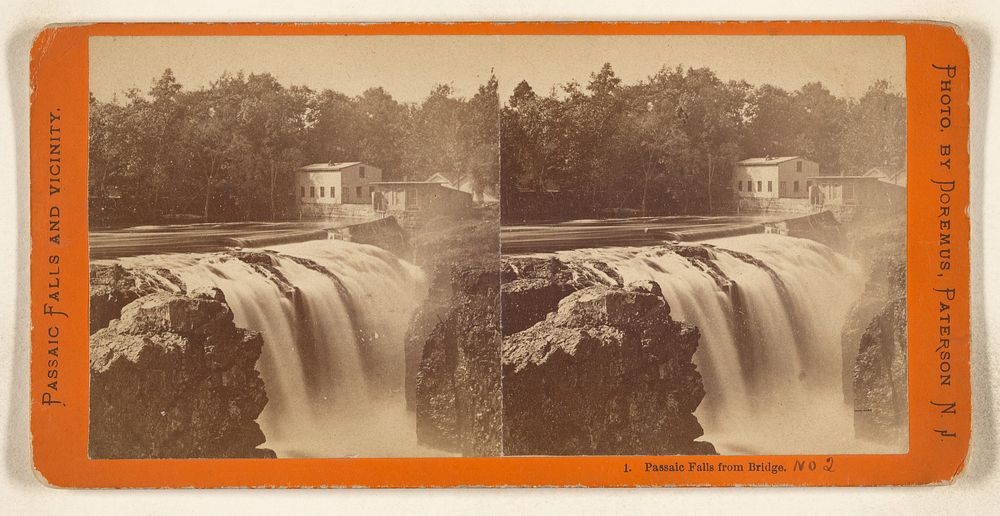 Passaic Falls from Bridge. by John P Doremus
