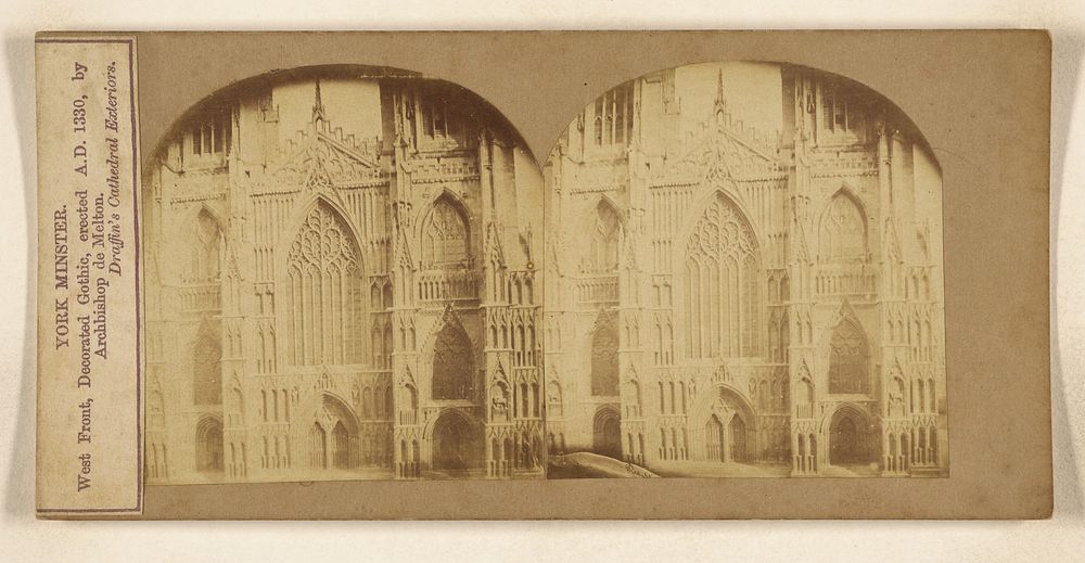 York Minster. West Front, Decorated Gothic, erected A.D. 1330, by Archbishop de Melton. by J Draffin