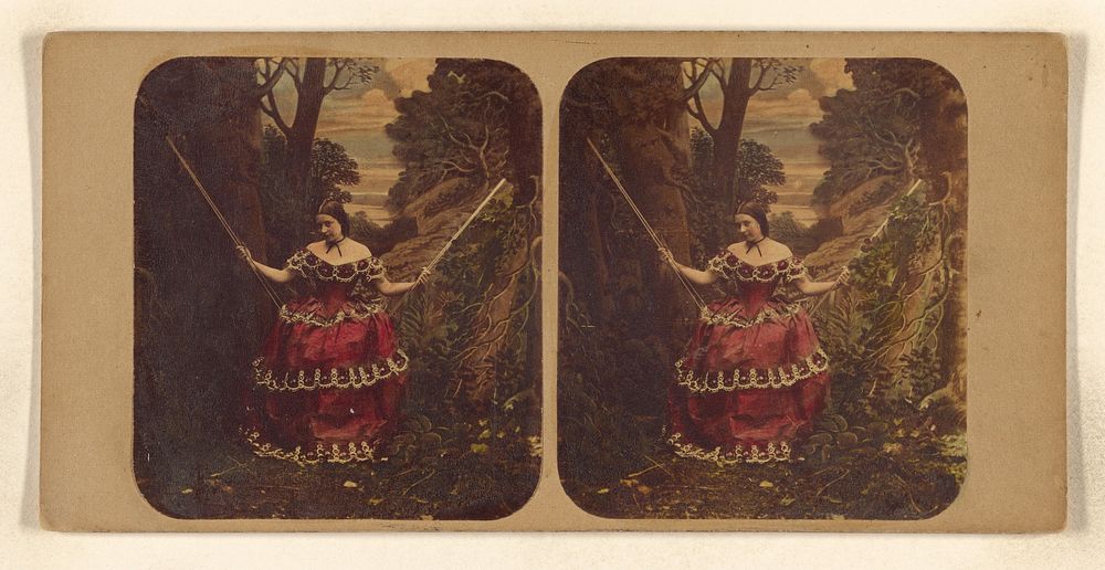 Woman on a swing by Joseph John Elliott