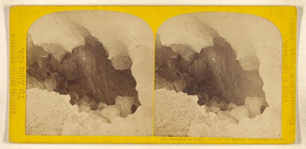 Caverne de Glace, Glacier des Bossons, Chamounix. Savoie. by William England