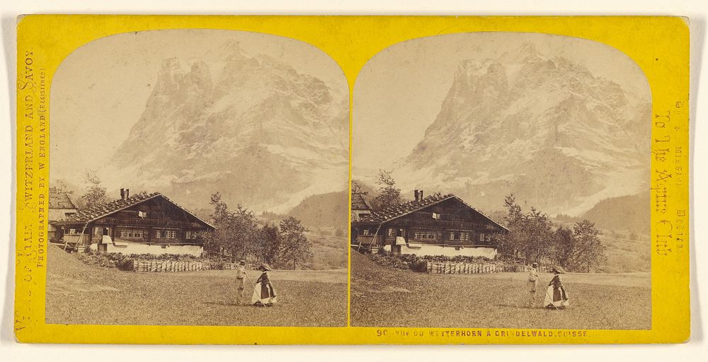 Vue du Wetterhorn à Grindelwald, Suisse. by William England