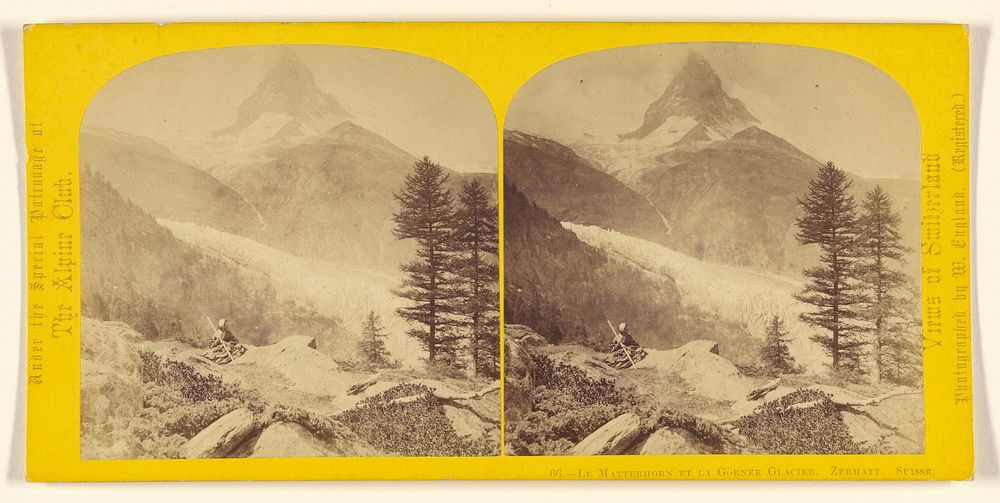 Le Matterhorn et la Gorner Glacier. Zermatt. Suisse. by William England