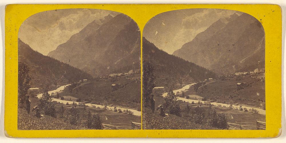 Le Village de St Nicolas, Vallee de Zermatt. Suisse. by William England