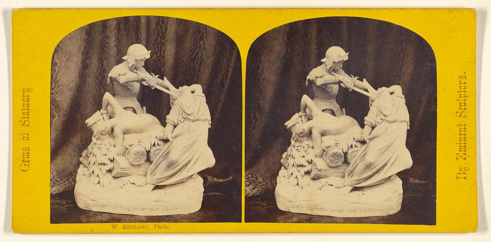 Sir Calepine rescuing Serina. [sculpture] by William England