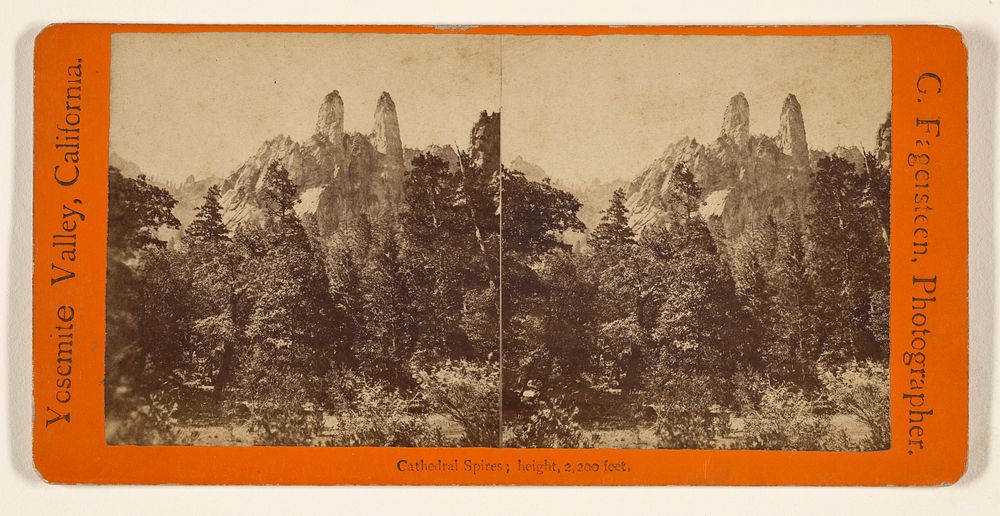 Cathedral Spires; height, 2,200 feet. by Gustavus A F Fagersteen