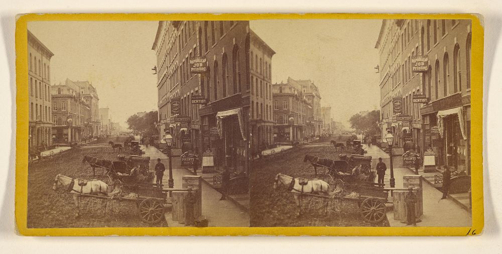 Washington Street looking West from Dearborn St. by Samuel Montague Fassett