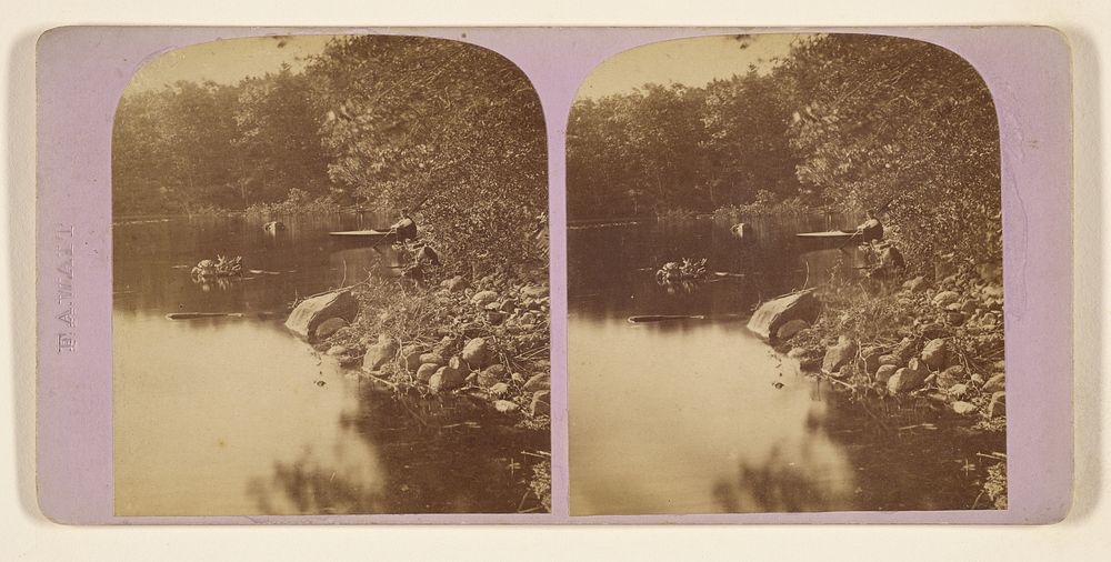 Boating at Medford Pond, October 17, 1869. by E C Fernald